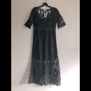 Love Shack Fancy blk lace dress Size S